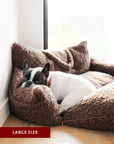 Brown Teddy Travel Car Dog Bed
