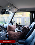 Brown Teddy Travel Car Dog Bed