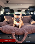 Brown Teddy Travel Car Dog Bed