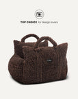 Brown Teddy Travel Car Dog Bed