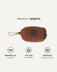 Brown teddy poop bag holder, Le Noof