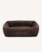 Brown Le Noof's Premium Teddy Dog Sofa Bolster Bed on white background