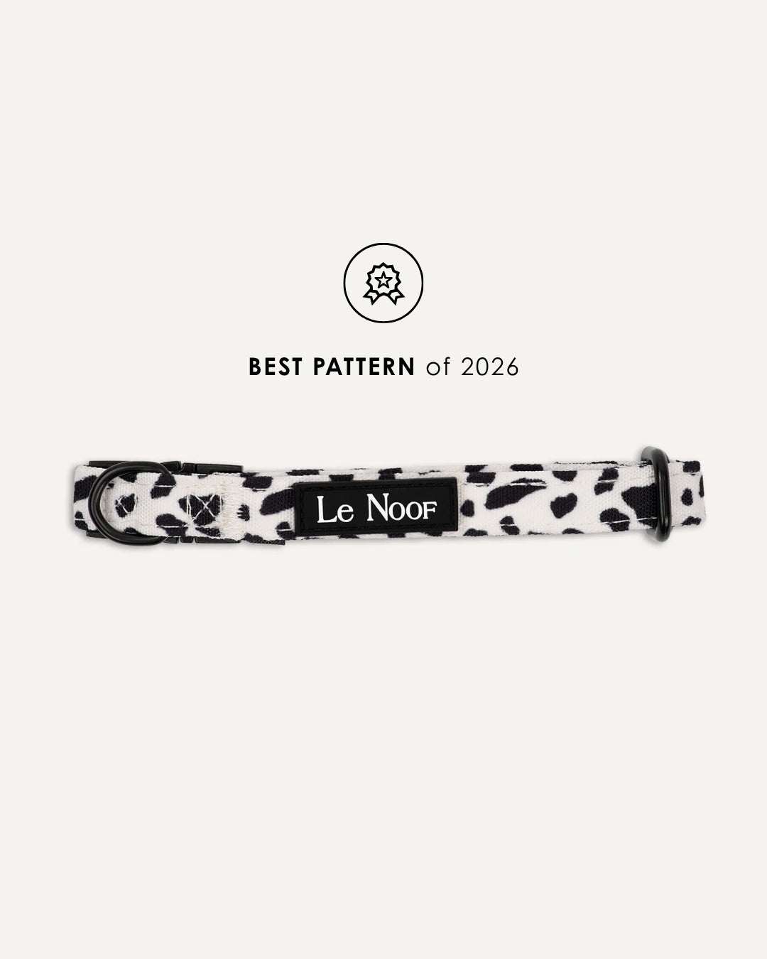 Cow print dog collar, Le Noof