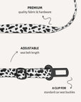 Cow Print Dog Seatbelt