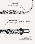 Cow Print Dog Seatbelt