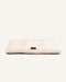 Cream white Boucle Dog Pillow bed on white background
