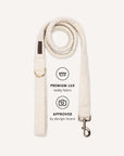 Cream white teddy dog leash, Le Noof
