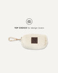 Cream white teddy poop bag holder, Le Noof