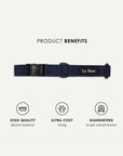 Dark blue denim dog collar, Le Noof
