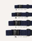 Dark Blue Denim Dog Collar
