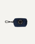 Dark blue denim dog poop bag holder