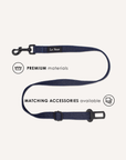 Dark Blue Denim Dog Seat Belt