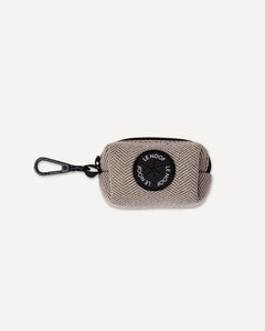 brown cotton dog poop bag holder