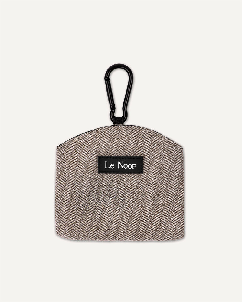 brown cotton dog treat pouch