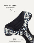 Modern Geometric Print Dog Harness