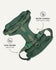 Green adjustable no-pull dog harness, Le Noof