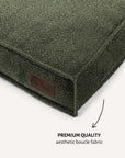 Green Boucle Square Dog Bed