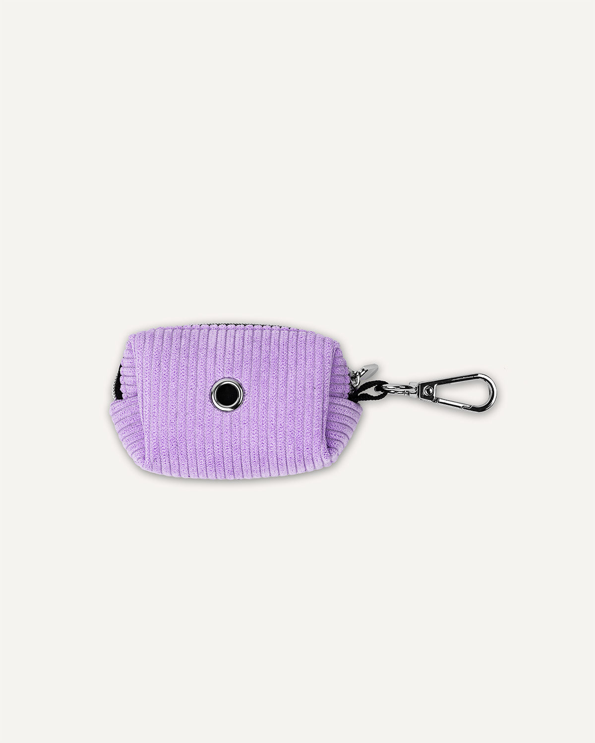lavender corduroy dog poop bag holder back view