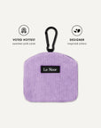Lavender corduroy dog treat pouch, Le Noof
