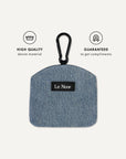 Light blue denim dog treat pouch, Le Noof