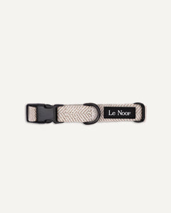 Light brown cotton dog collar