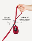 Maroon Red Jacquard Dog Leash
