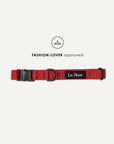 Maroon Red Jacquard Dog Collar