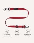 Maroon Red Jacquard Dog Seat Belt