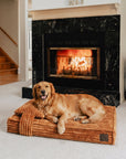Tan Brown Orthopedic Dog Bed For Large Dogs