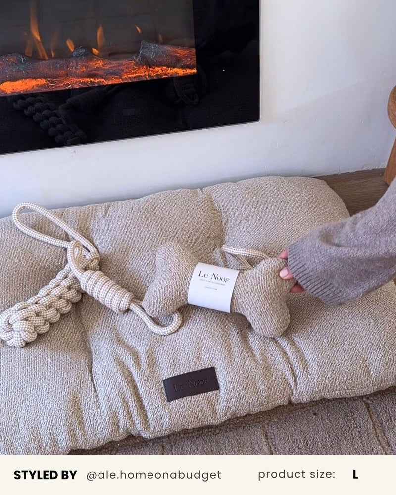 Beige Boucle Bone Toy