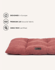 Dusty pink boucle floor dog pillow, Le Noof