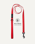 Red jacquard dog leash, Le Noof