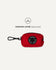 Red jacquard dog poop bag holder, Le Noof
