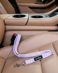 Lavender corduroy dog seatbelt, Le Noof