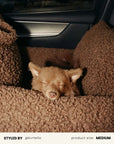 Brown Teddy Travel Car Dog Bed