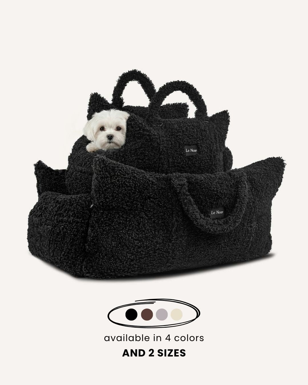 Black Teddy Car Dog Bed